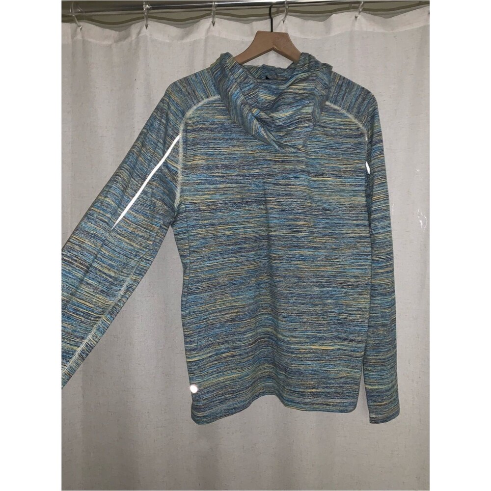 lululemon Surge Warm Blue Yellow Space-Dye Quarter-Zip Hoodie Large - Picture 16 of 16